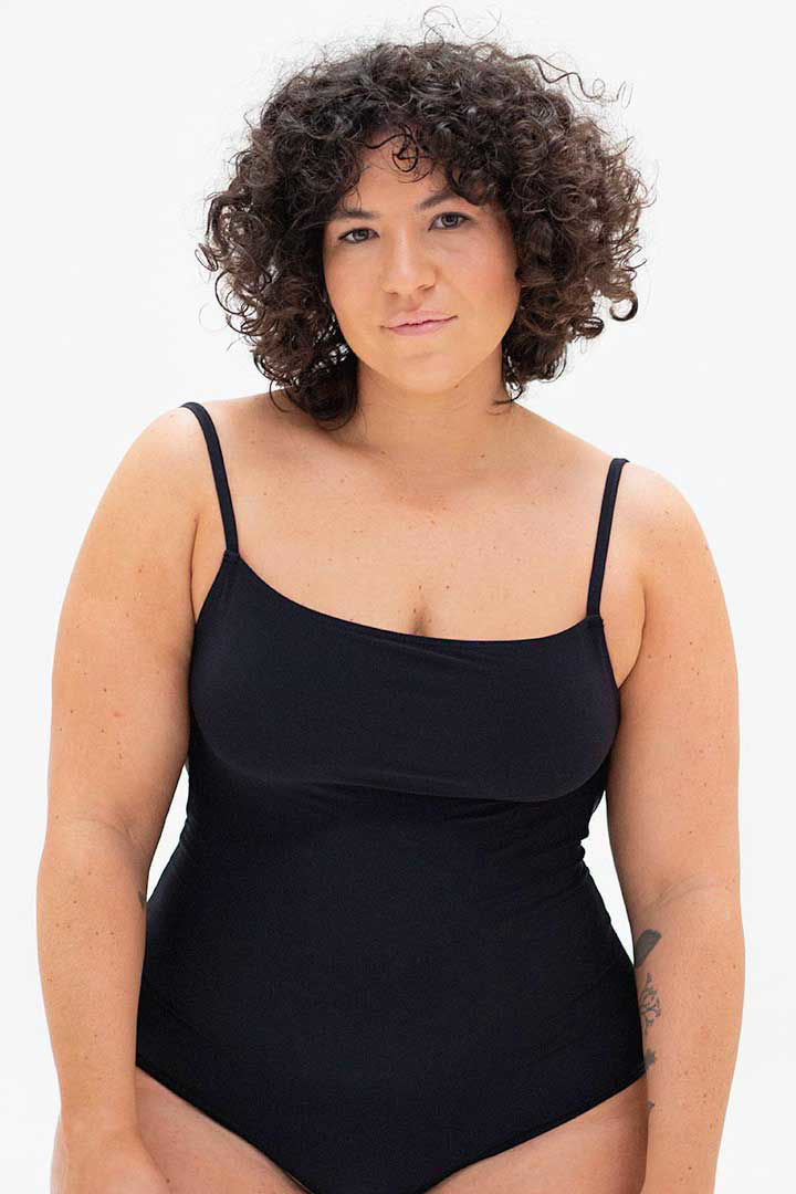 Picture of Cross-Back Swimsuit-Black