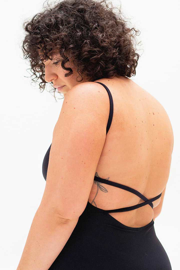 Picture of Cross-Back Swimsuit-Black