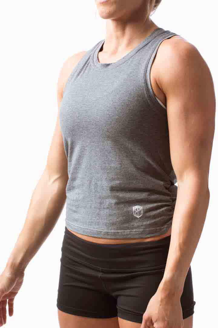 Picture of The Come Back Tank-Dark Heather Grey