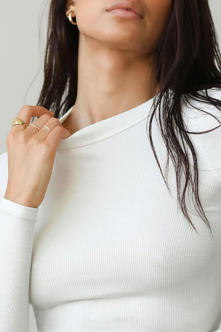 Picture of Crewneck Long Sleeve -Bone Rib