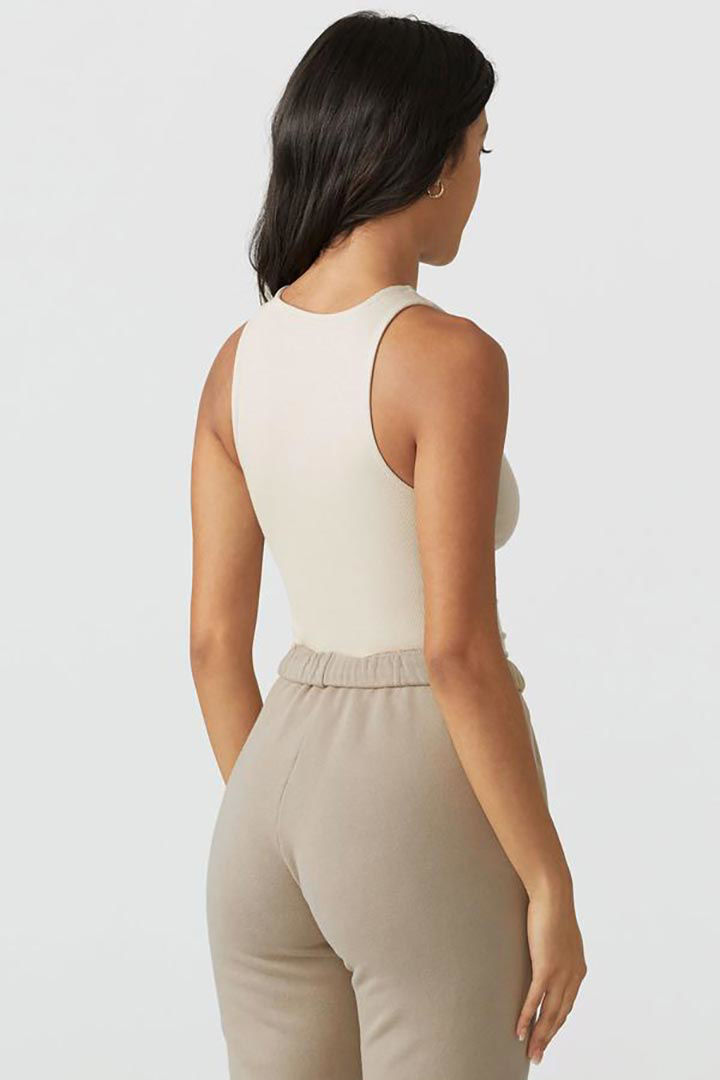 Picture of High Square Neck Tank-Dune Rib