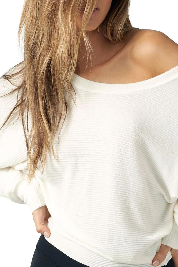 Picture of Slouchy Dolman Long Sleeve-Ivory Rib Sweater Knit