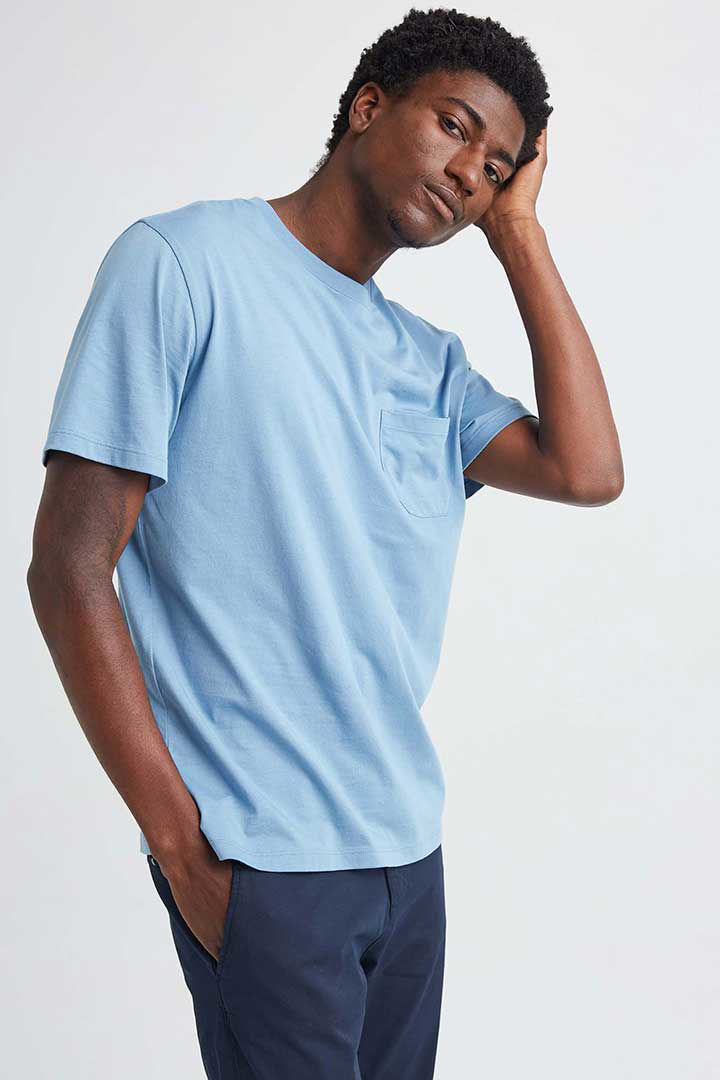 Picture of Pima Pocket Tee- Blue Heaven