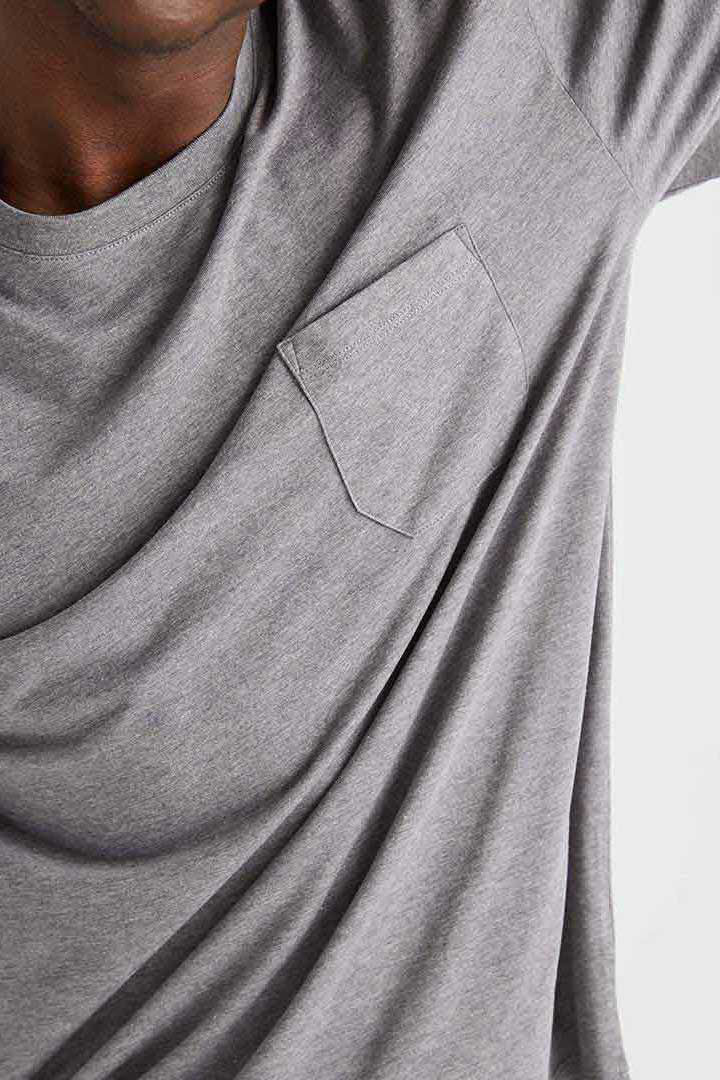 Picture of Pocket Tee-Heather Grey