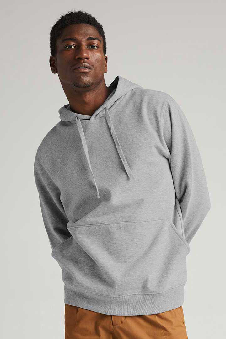 Picture of Recycled Fleece Hoodie-Heather Grey