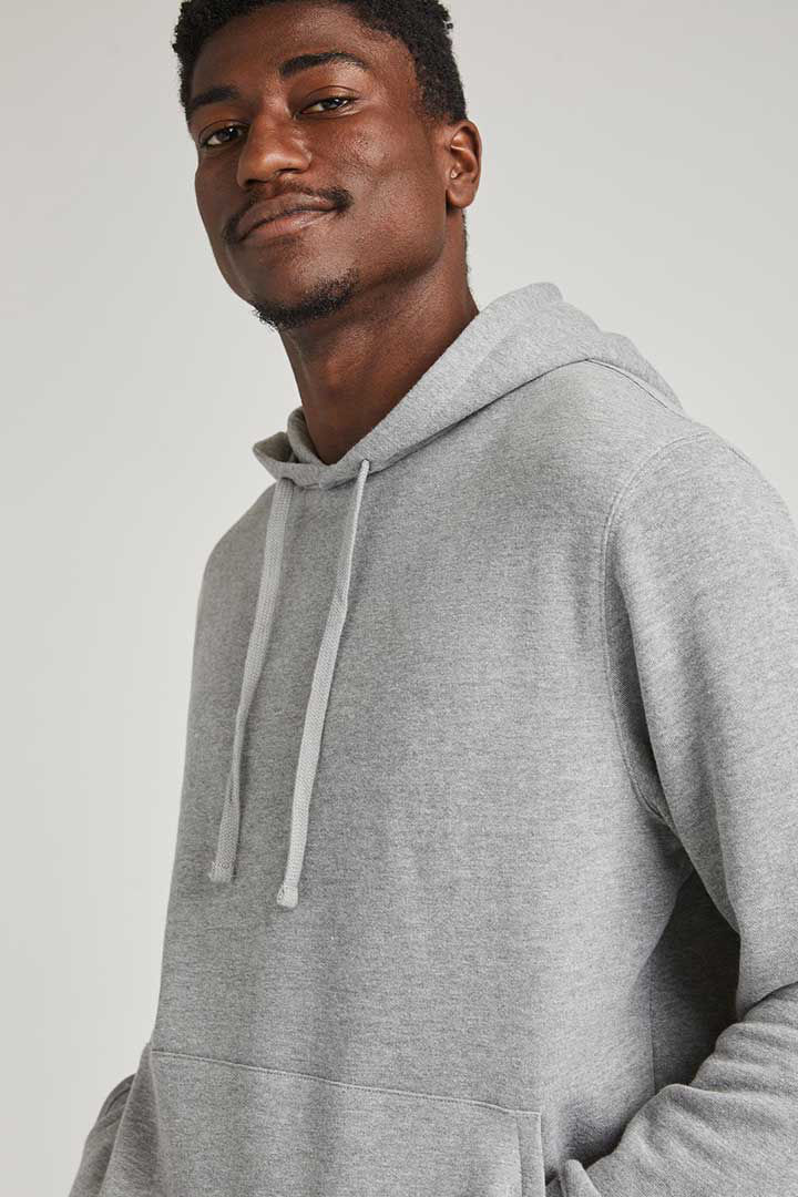 Picture of Recycled Fleece Hoodie-Heather Grey