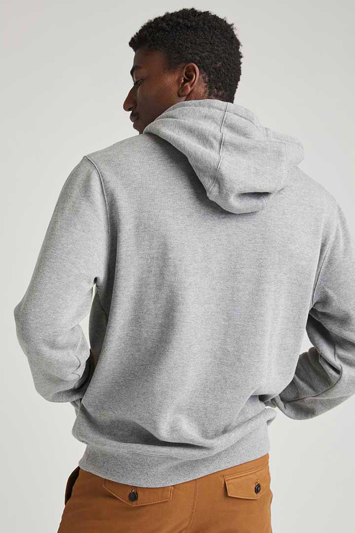 Picture of Recycled Fleece Hoodie-Heather Grey