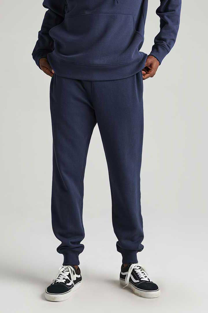 Picture of Recycled Fleece Tapered Sweatpant-Blue Night