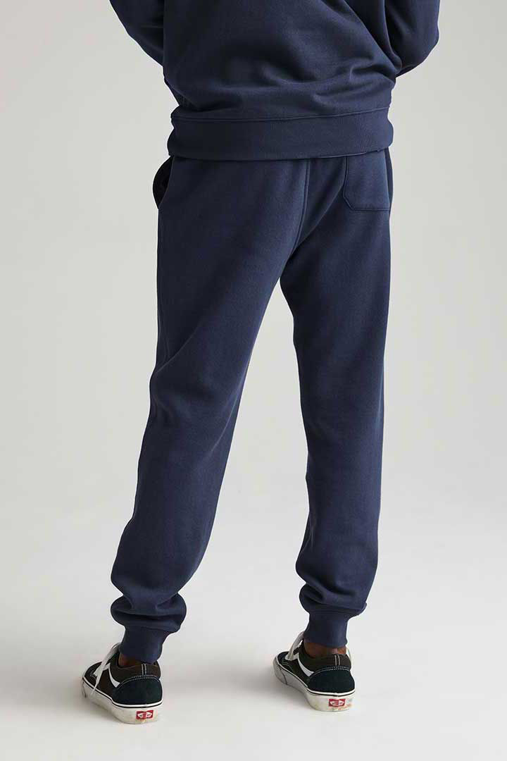 Picture of Recycled Fleece Tapered Sweatpant-Blue Night