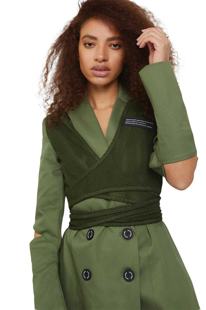 Picture of The "Back - Up" Dress -Military Green