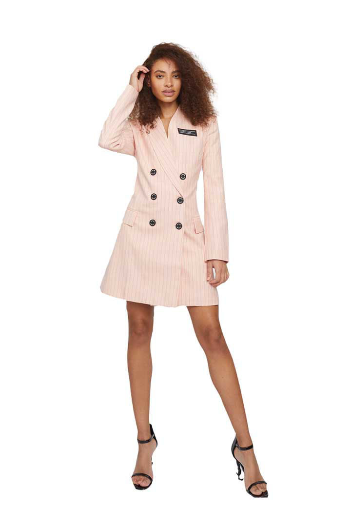 Picture of The "TRIAL" Blazer Dress - Peach / Beige