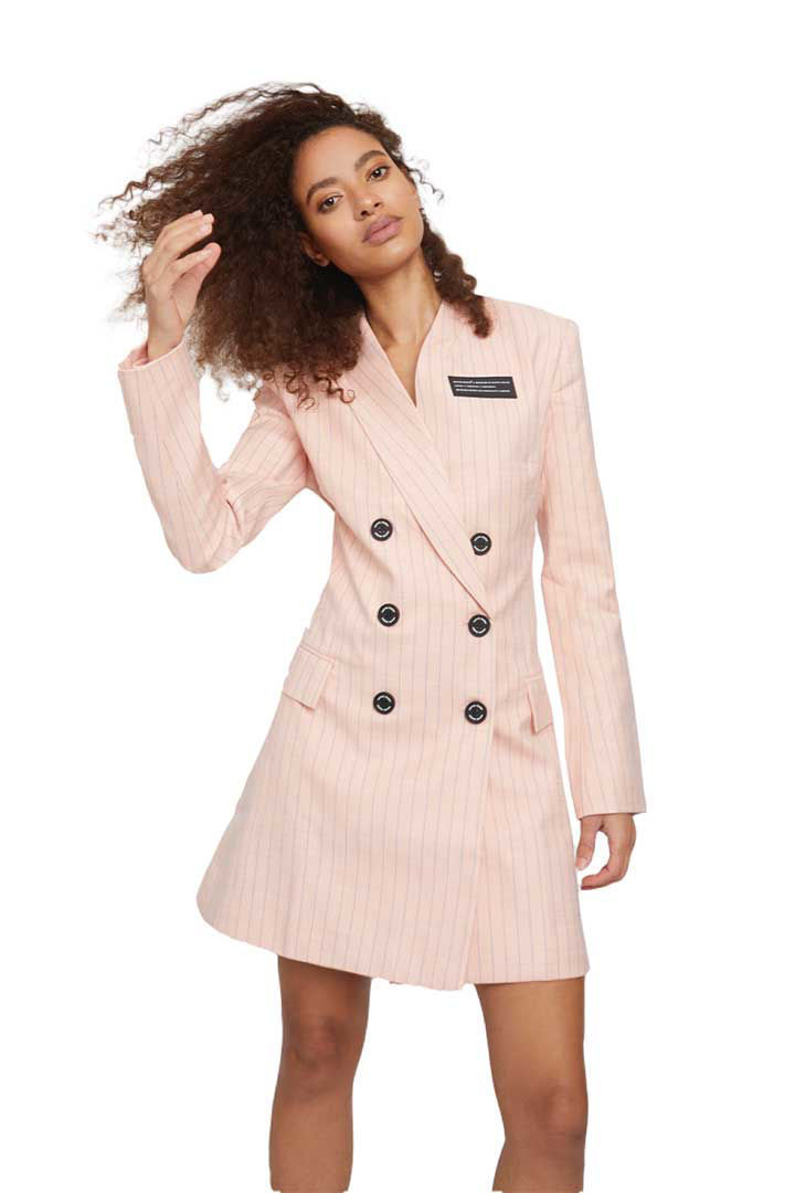 Picture of The "TRIAL" Blazer Dress - Peach / Beige