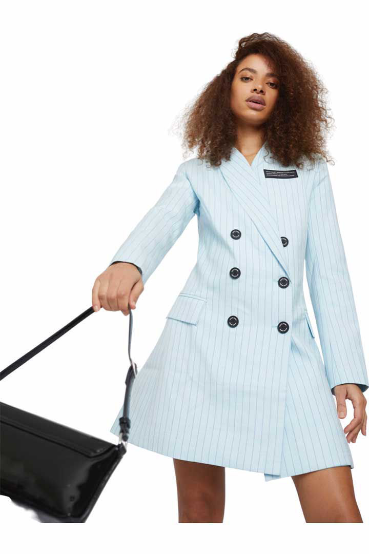 Picture of The "TRIAL" Blazer Dress-Light Blue