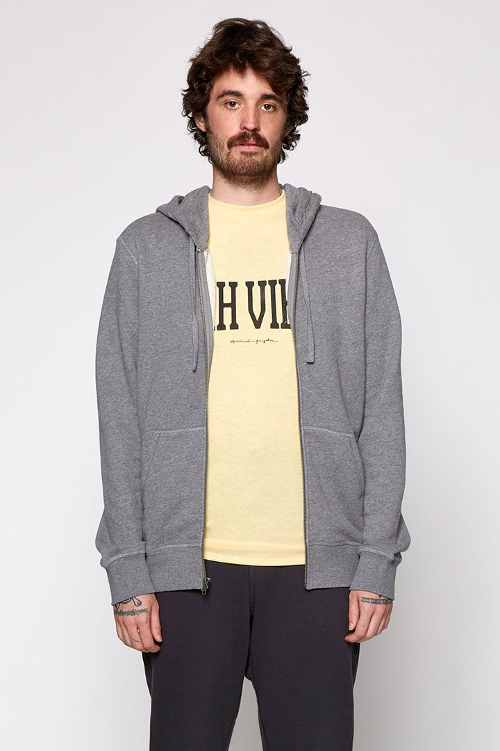 Picture of Classic Zip Hoodie- heather Grey