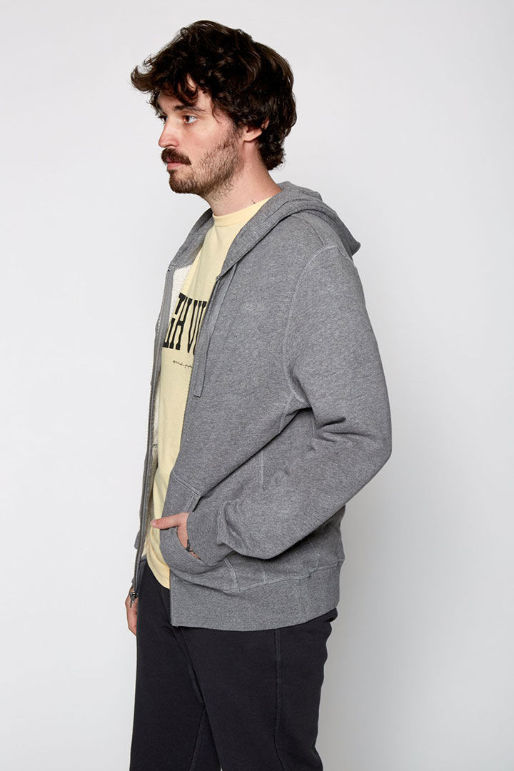 Picture of Classic Zip Hoodie- heather Grey