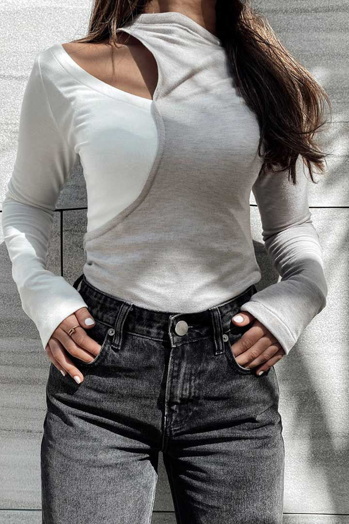 Picture of Asymmetrical Top-White