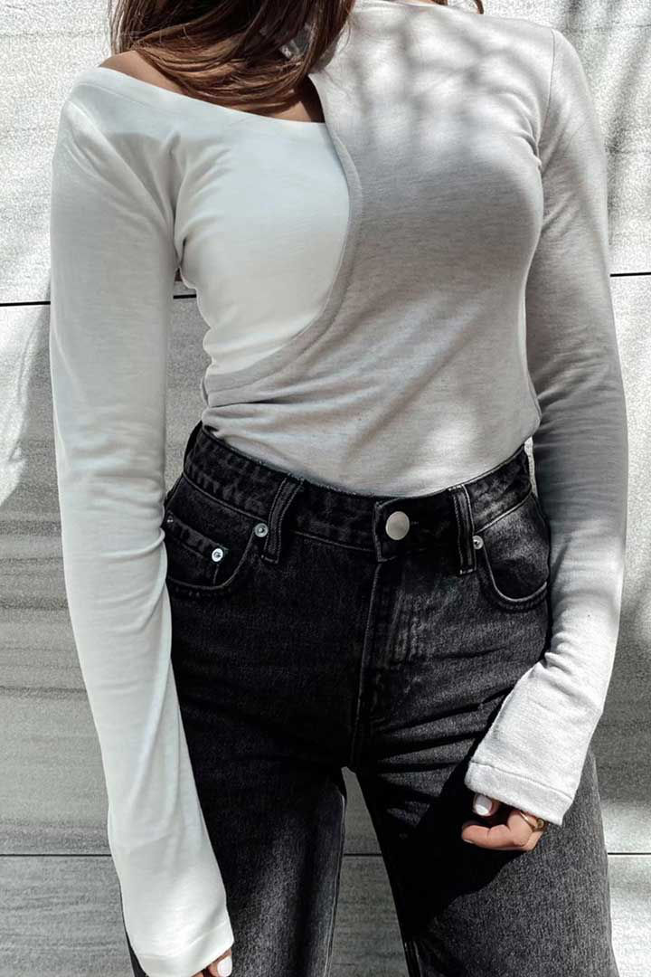 Picture of Asymmetrical Top-White