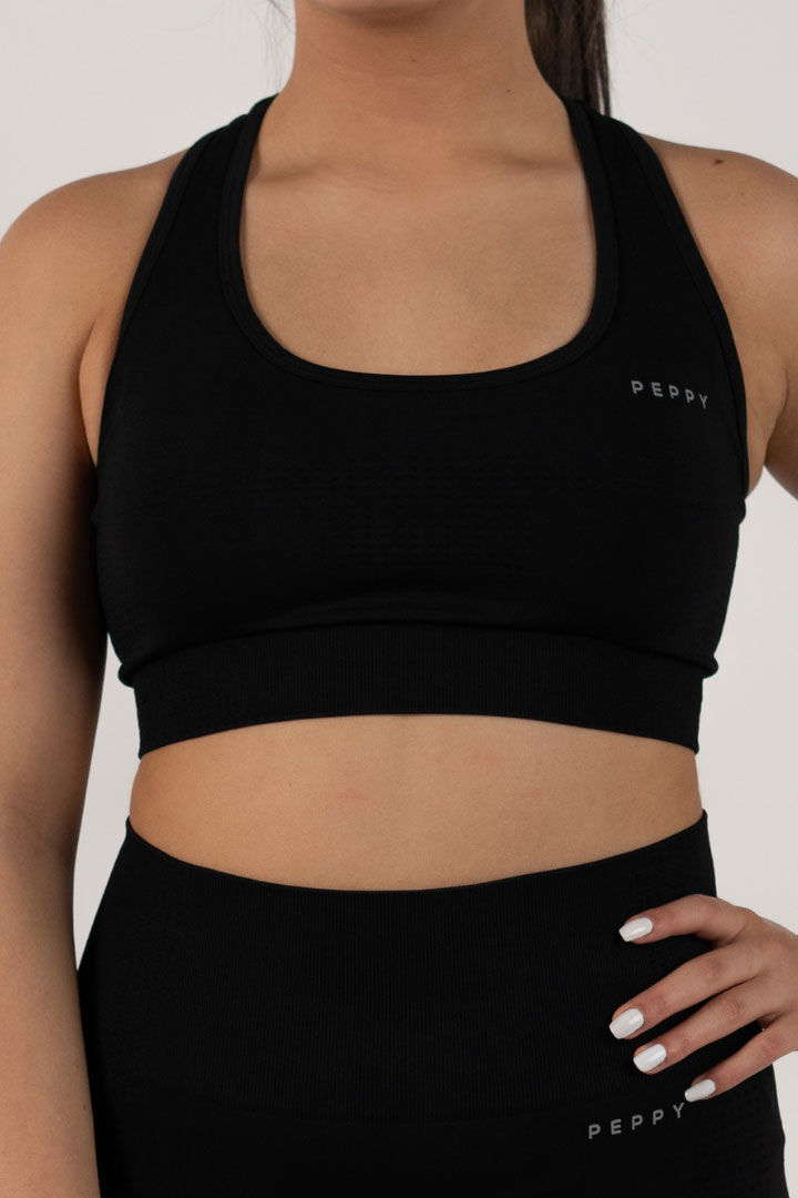 Picture of Peppy 01 Seamless Sports Bra-Black