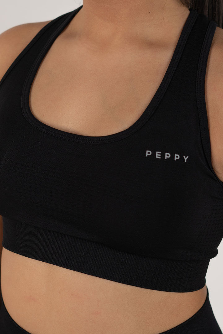 Picture of Peppy 01 Seamless Sports Bra-Black