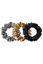 Picture of Hair Scrunchie - Large Pack of 3-Gold Black Leopard
