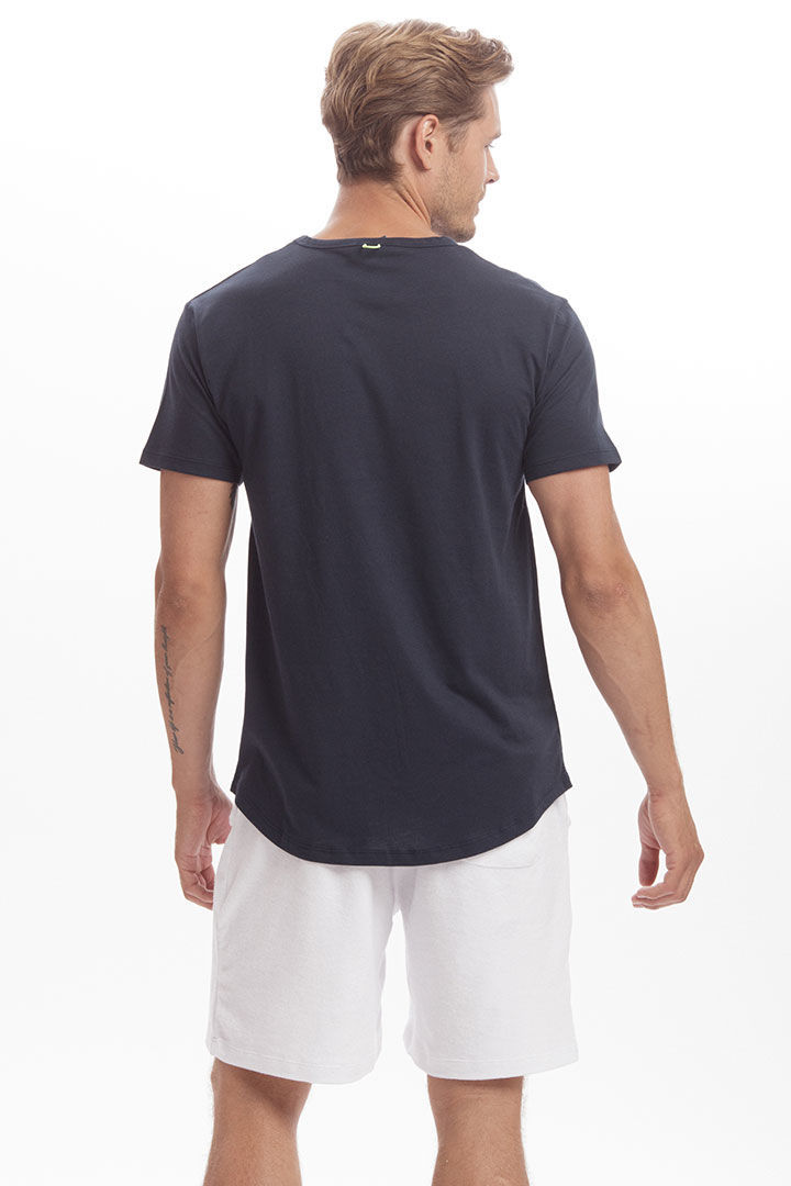 Picture of Panda Cotton T-Shirt-Navy Blue