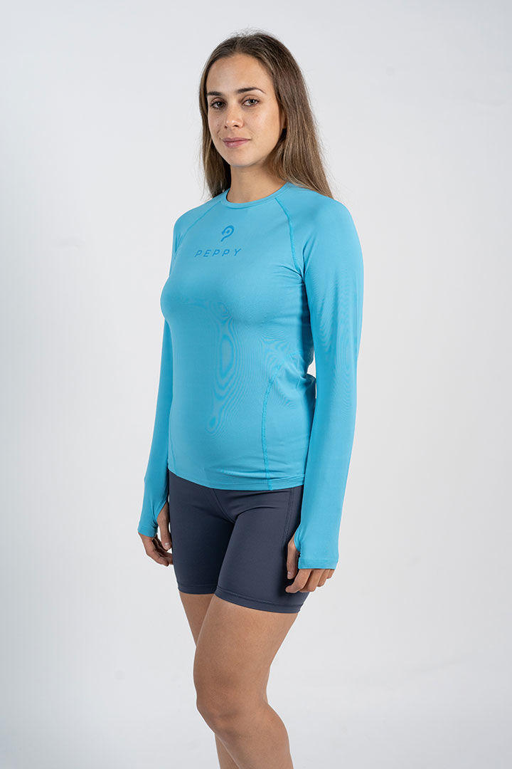 Picture of Peppy Long Sleeve Tee-Ethereal Blue