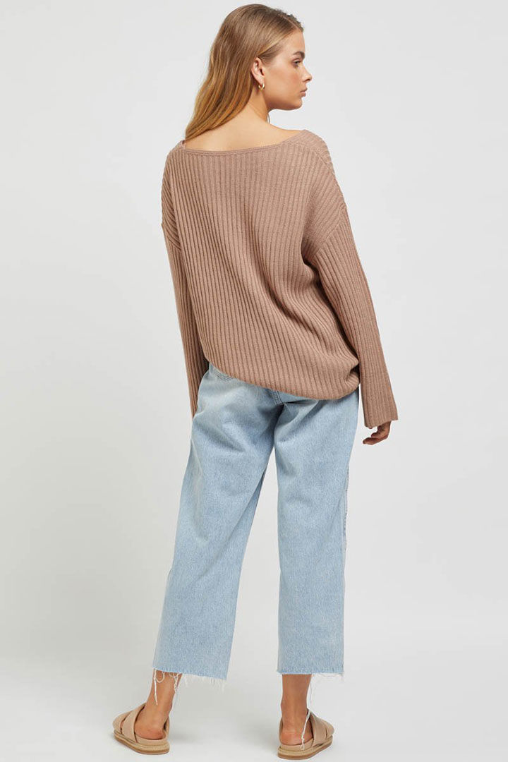Picture of Amira Knit Top-Latte