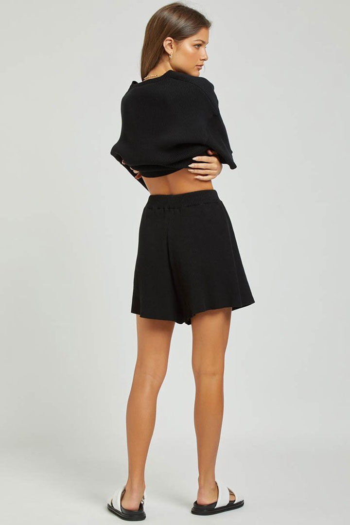 Picture of Goldie Ribbed Short-Black