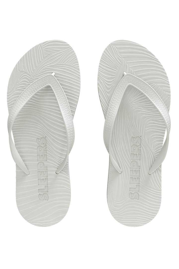 Picture of Slim Wide Strap Flip Flops-White