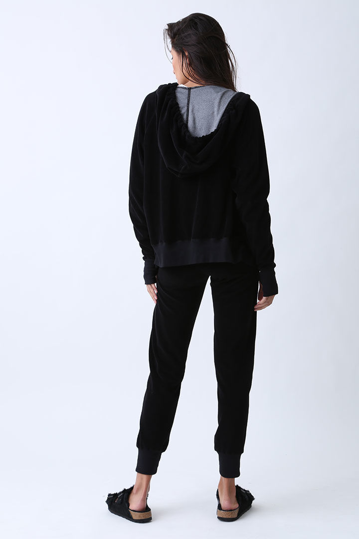 Picture of Savoy Hoodie (Velour) - Onyx