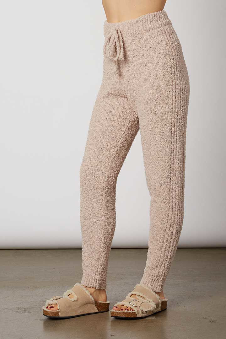 Picture of Ribbed Plush Jogger-Truffle