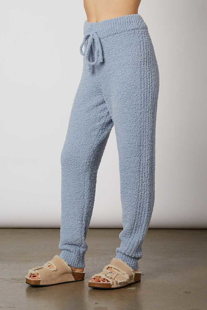 Picture of Ribbed Plush Jogger - Dusty Blue