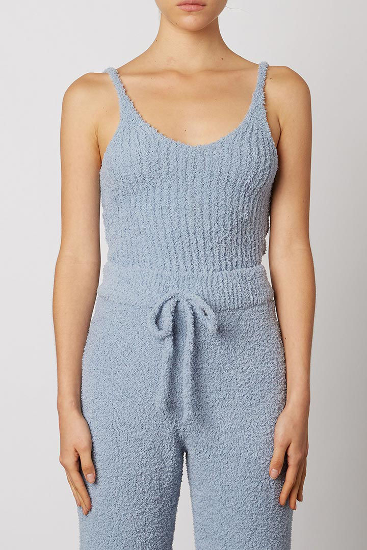 Picture of Plush Sweater Tank-Dusty Blue