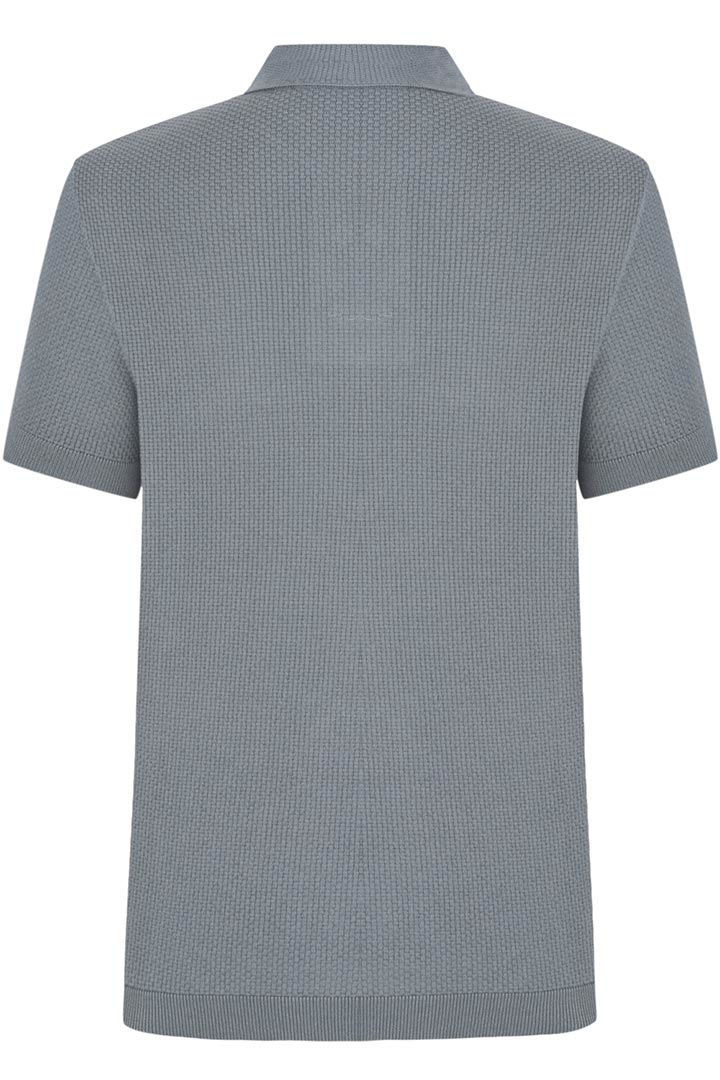 Picture of Waffle Polo-Grey Blue