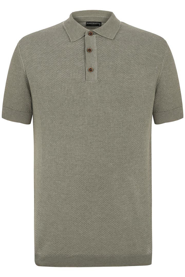 Picture of Waffle Polo-Dark Khaki