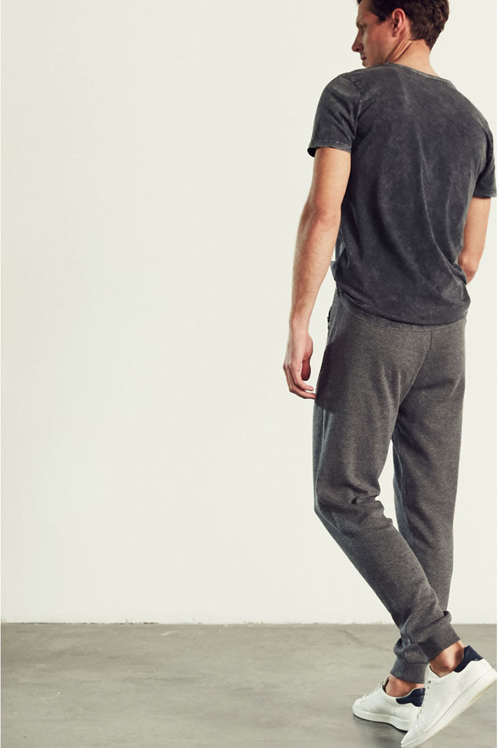 Picture of Jogger Fit Knitted Trousers-Antra Melange