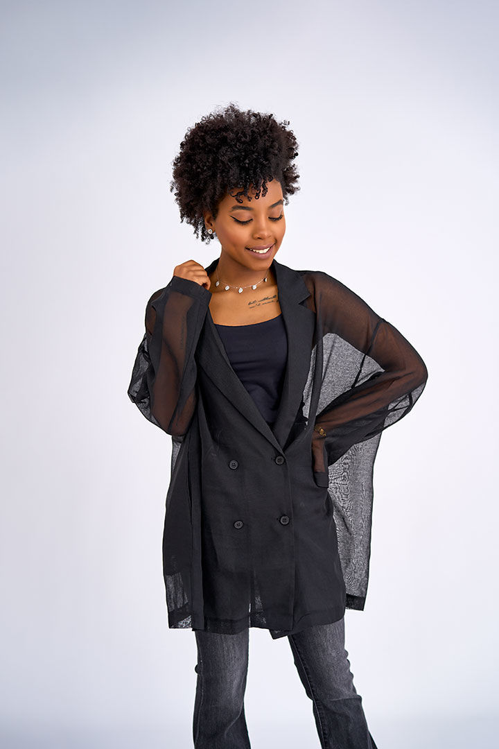 Picture of Over Sized Blazer-Black