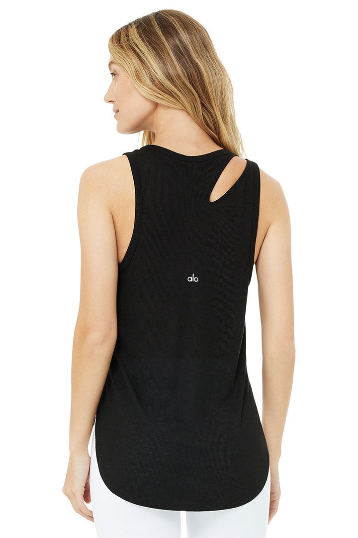 Picture of Ribbed Peak Tank-Black