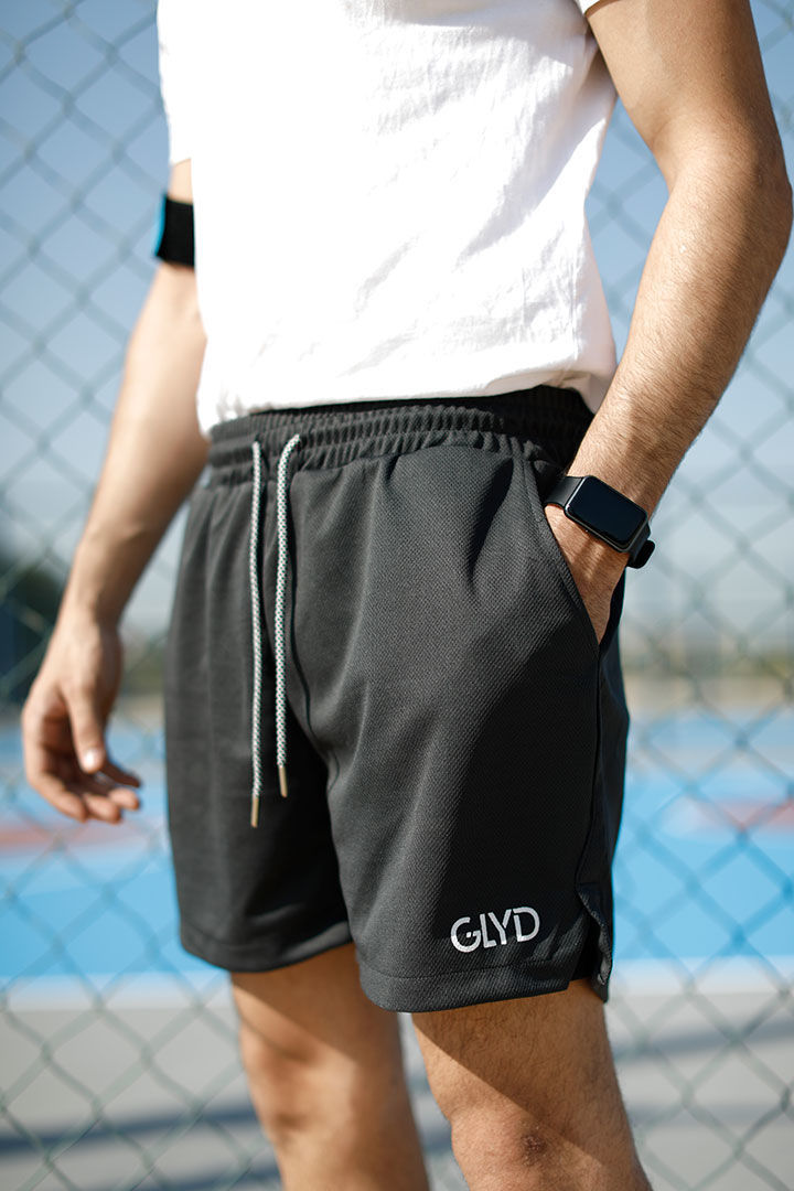 Picture of Double Layered Workout Shorts-Black