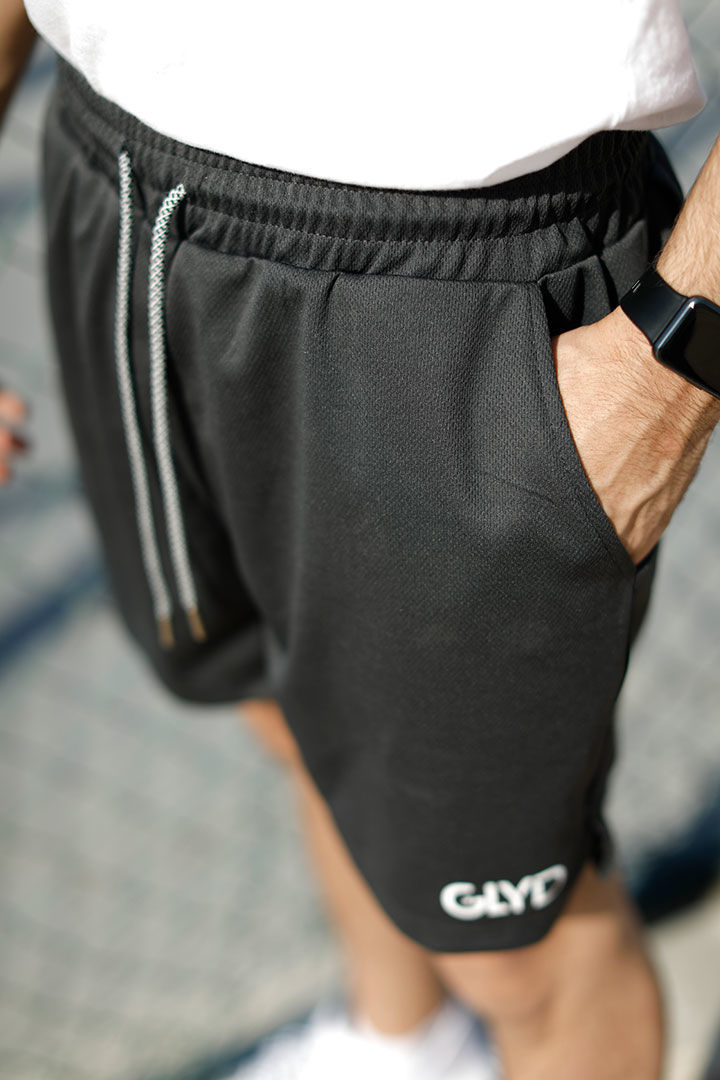 Picture of Double Layered Workout Shorts-Black