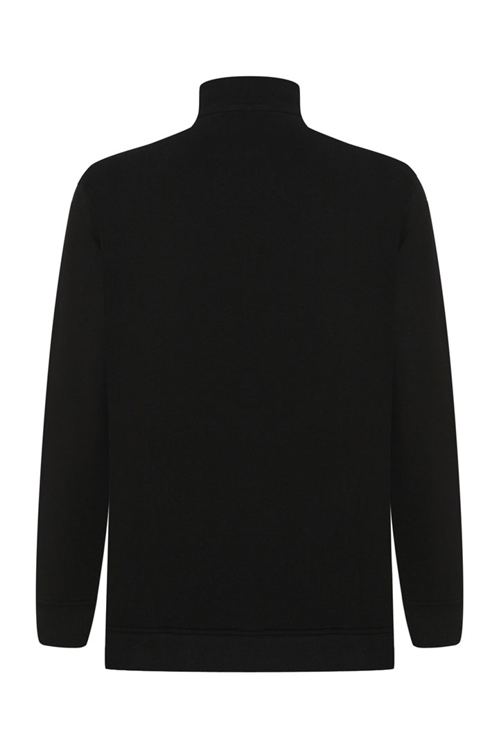 Picture of Half Zip Collar Sweatshirt-Black