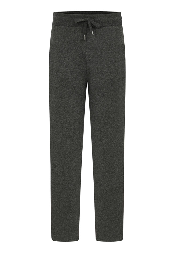 Picture of Knitted Elastic Waist Trackpants-Antra Melange