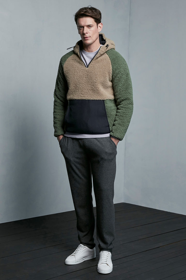 Picture of Slim Straight Knitted Trackpants-Antra Melange