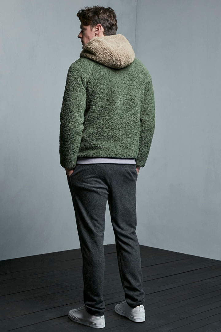 Picture of Slim Straight Knitted Trackpants-Antra Melange