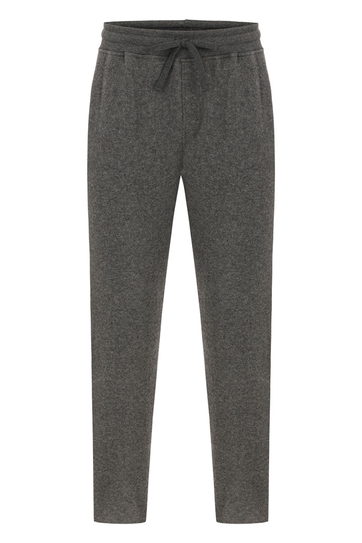 Picture of Slim Straight Knitted Trackpants-Antra Melange