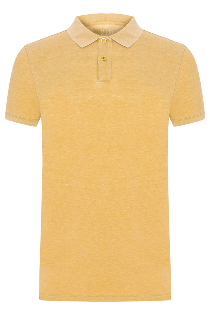 Picture of Cotton Collared Tshirt-Dark Yellow