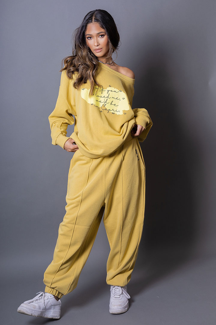 Picture of If You Loved Me Crewneck-Yellow