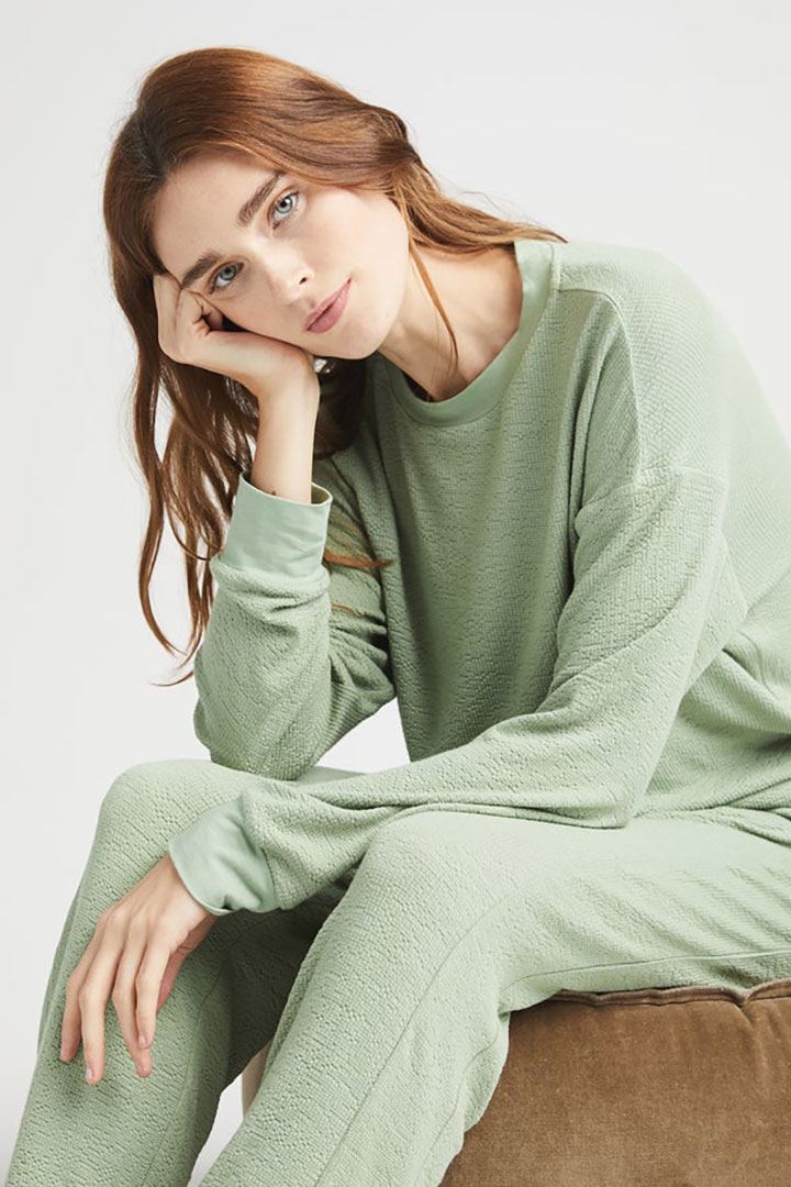 Picture of Bounce Knit Unwind Pullover-Sage