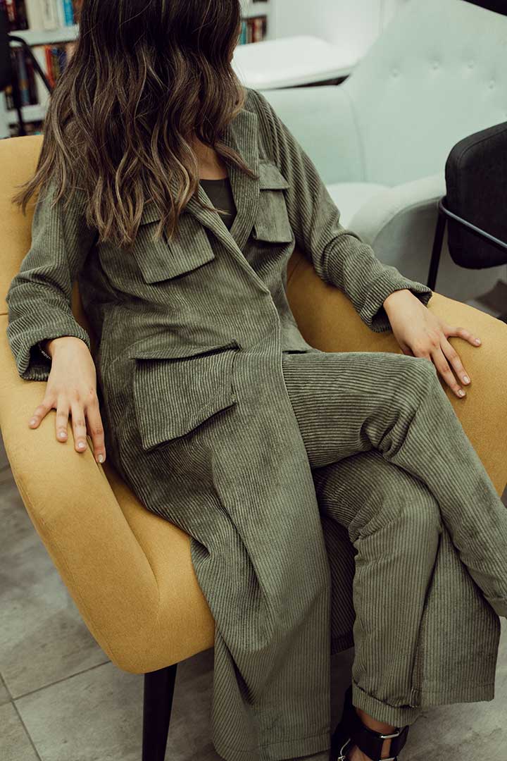Picture of Corduroy Set-Olive