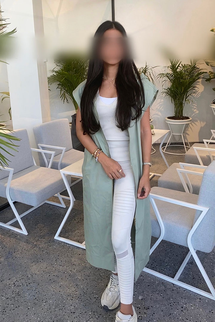 Picture of Hooded Trench- Sage Green